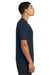 Port & Company PC380 Mens Dry Zone Performance Moisture Wicking Short Sleeve Crewneck T-Shirt Deep Navy Blue Model Side
