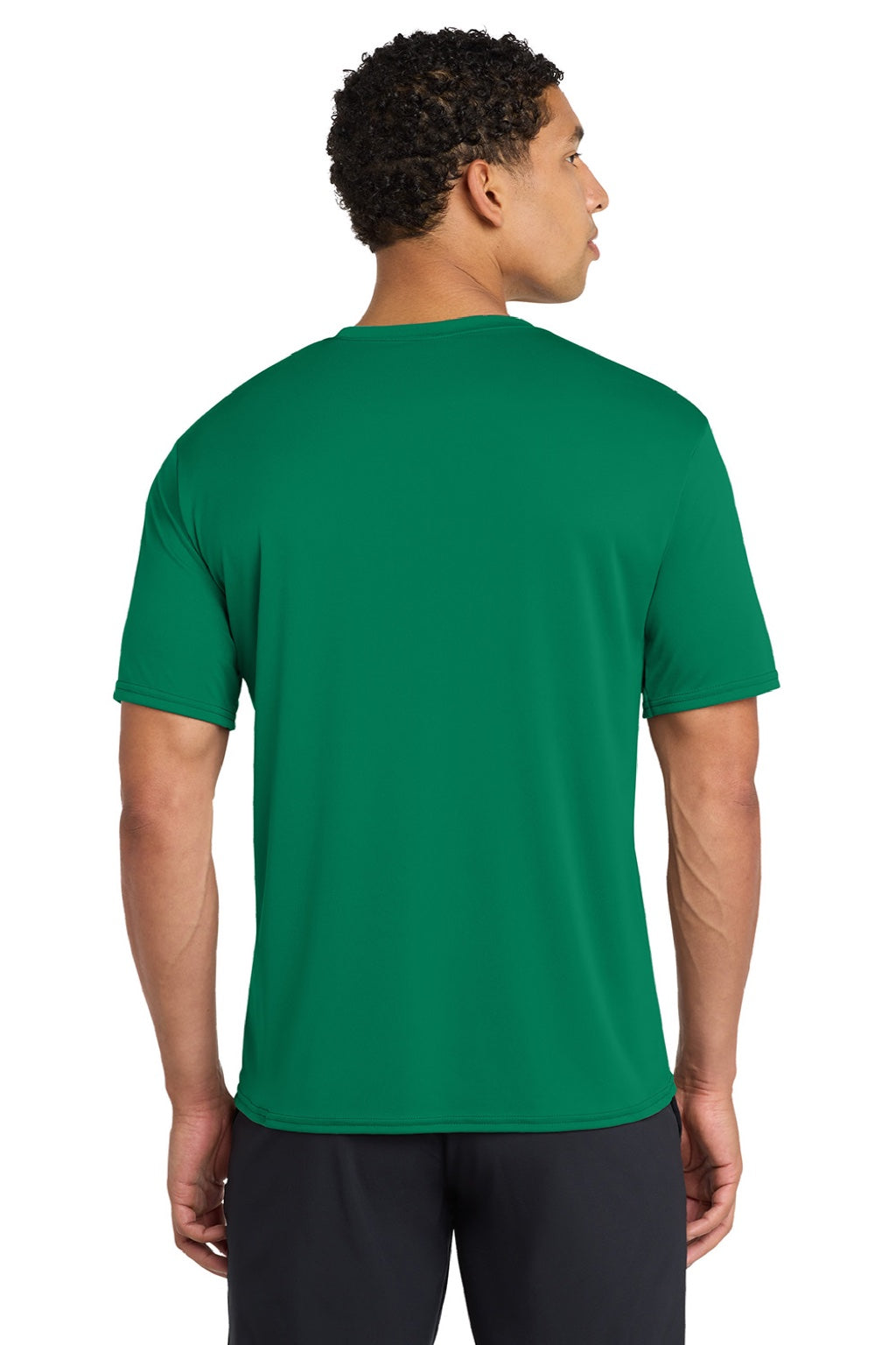 Port & Company PC380 Mens Dry Zone Performance Moisture Wicking Short Sleeve Crewneck T-Shirt Kelly Green Model Back