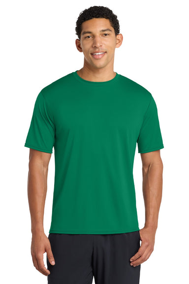 Port & Company PC380 Mens Dry Zone Performance Moisture Wicking Short Sleeve Crewneck T-Shirt Kelly Green Model Front