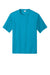 Port & Company PC380 Mens Dry Zone Performance Moisture Wicking Short Sleeve Crewneck T-Shirt Neon Blue Flat Front