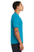 Port & Company PC380 Mens Dry Zone Performance Moisture Wicking Short Sleeve Crewneck T-Shirt Neon Blue Model Side