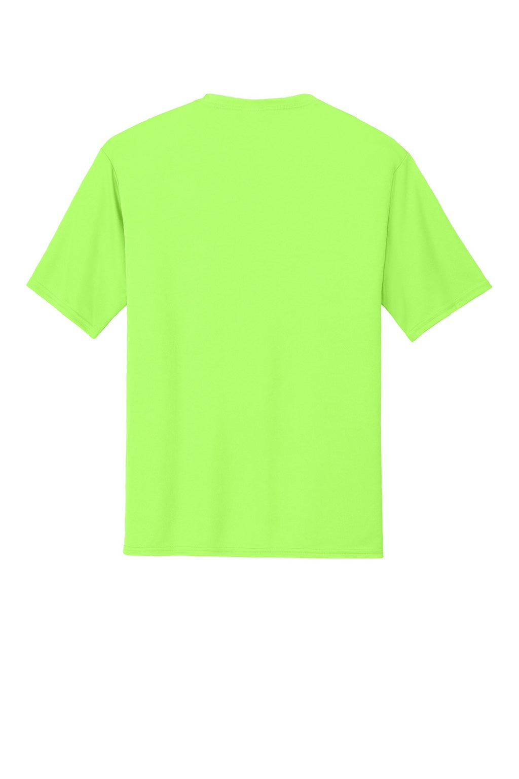 Port & Company PC380 Mens Dry Zone Performance Moisture Wicking Short Sleeve Crewneck T-Shirt Neon Green Flat Back