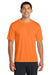 Port & Company PC380 Mens Dry Zone Performance Moisture Wicking Short Sleeve Crewneck T-Shirt Neon Orange Model Front