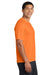 Port & Company PC380 Mens Dry Zone Performance Moisture Wicking Short Sleeve Crewneck T-Shirt Neon Orange Model Side