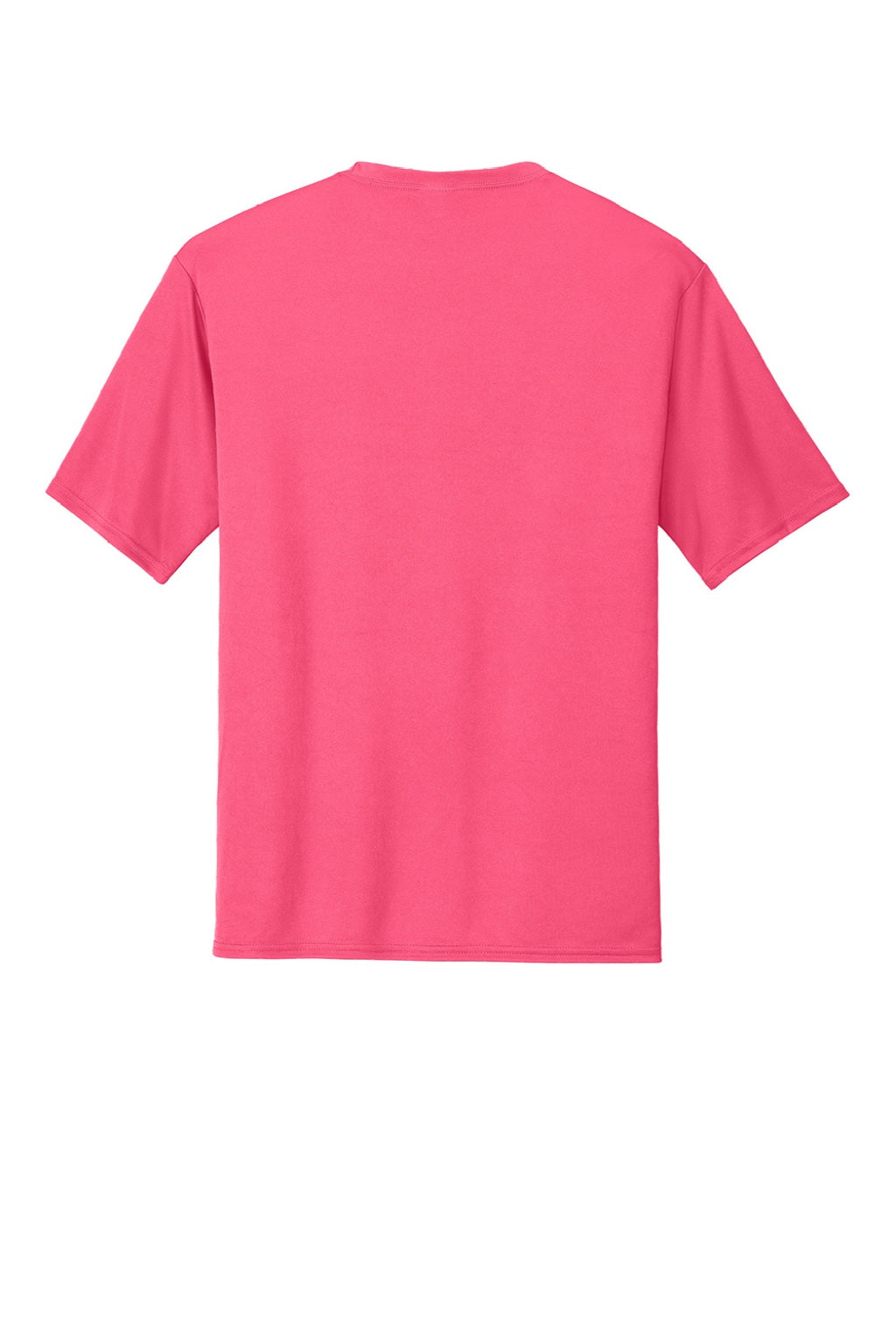Port & Company PC380 Mens Dry Zone Performance Moisture Wicking Short Sleeve Crewneck T-Shirt Neon Pink Flat Back