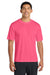 Port & Company PC380 Mens Dry Zone Performance Moisture Wicking Short Sleeve Crewneck T-Shirt Neon Pink Model Front