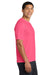 Port & Company PC380 Mens Dry Zone Performance Moisture Wicking Short Sleeve Crewneck T-Shirt Neon Pink Model Side