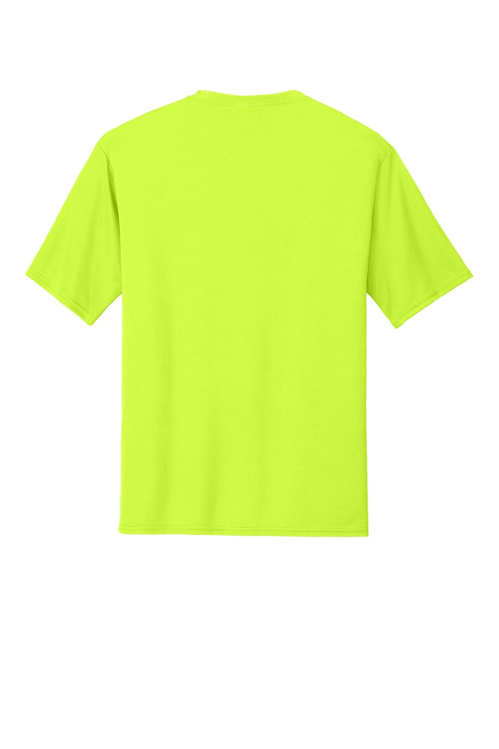 Port & Company PC380 Mens Dry Zone Performance Moisture Wicking Short Sleeve Crewneck T-Shirt Neon Yellow Flat Back
