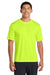 Port & Company PC380 Mens Dry Zone Performance Moisture Wicking Short Sleeve Crewneck T-Shirt Neon Yellow Model Front