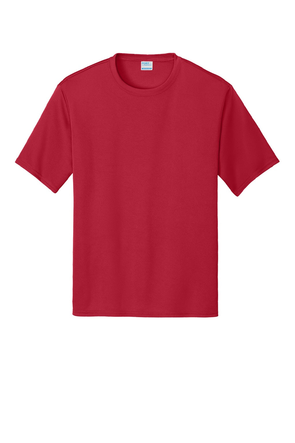Port & Company PC380 Mens Dry Zone Performance Moisture Wicking Short Sleeve Crewneck T-Shirt Red Flat Front