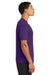 Port & Company PC380 Mens Dry Zone Performance Moisture Wicking Short Sleeve Crewneck T-Shirt Team Purple Model Side