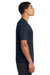 Port & Company PC380 Mens Dry Zone Performance Moisture Wicking Short Sleeve Crewneck T-Shirt True Navy Blue Model Side
