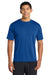 Port & Company PC380 Mens Dry Zone Performance Moisture Wicking Short Sleeve Crewneck T-Shirt True Royal Blue Model Front