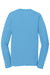 Port & Company PC381LS Mens Dry Zone Performance Moisture Wicking Long Sleeve Crewneck T-Shirt Aquatic Blue Flat Back