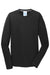 Port & Company PC381LS Mens Dry Zone Performance Moisture Wicking Long Sleeve Crewneck T-Shirt Jet Black Flat Front