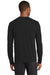 Port & Company PC381LS Mens Dry Zone Performance Moisture Wicking Long Sleeve Crewneck T-Shirt Jet Black Model Back