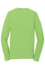 Port & Company PC381LS Mens Dry Zone Performance Moisture Wicking Long Sleeve Crewneck T-Shirt Lime Green Flat Back