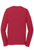 Port & Company PC381LS Mens Dry Zone Performance Moisture Wicking Long Sleeve Crewneck T-Shirt Red Flat Back