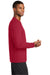 Port & Company PC381LS Mens Dry Zone Performance Moisture Wicking Long Sleeve Crewneck T-Shirt Red Model Side