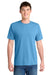 Port & Company PC381 Mens Dry Zone Performance Moisture Wicking Short Sleeve Crewneck T-Shirt Aquatic Blue Model Front