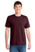 Port & Company PC381 Mens Dry Zone Performance Moisture Wicking Short Sleeve Crewneck T-Shirt Athletic Maroon Model Front
