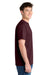 Port & Company PC381 Mens Dry Zone Performance Moisture Wicking Short Sleeve Crewneck T-Shirt Athletic Maroon Model Side