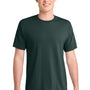 Port & Company Mens Dry Zone Performance Moisture Wicking Short Sleeve Crewneck T-Shirt - Dark Green