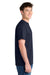 Port & Company PC381 Mens Dry Zone Performance Moisture Wicking Short Sleeve Crewneck T-Shirt Deep Navy Blue Model Side