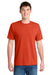 Port & Company PC381 Mens Dry Zone Performance Moisture Wicking Short Sleeve Crewneck T-Shirt Orange Model Front