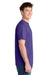 Port & Company PC381 Mens Dry Zone Performance Moisture Wicking Short Sleeve Crewneck T-Shirt Purple Model Side