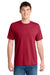 Port & Company PC381 Mens Dry Zone Performance Moisture Wicking Short Sleeve Crewneck T-Shirt Red Model Front