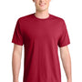 Port & Company Mens Dry Zone Performance Moisture Wicking Short Sleeve Crewneck T-Shirt - Red