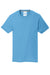 Port & Company PC381 Mens Dry Zone Performance Moisture Wicking Short Sleeve Crewneck T-Shirt Aquatic Blue Flat Front