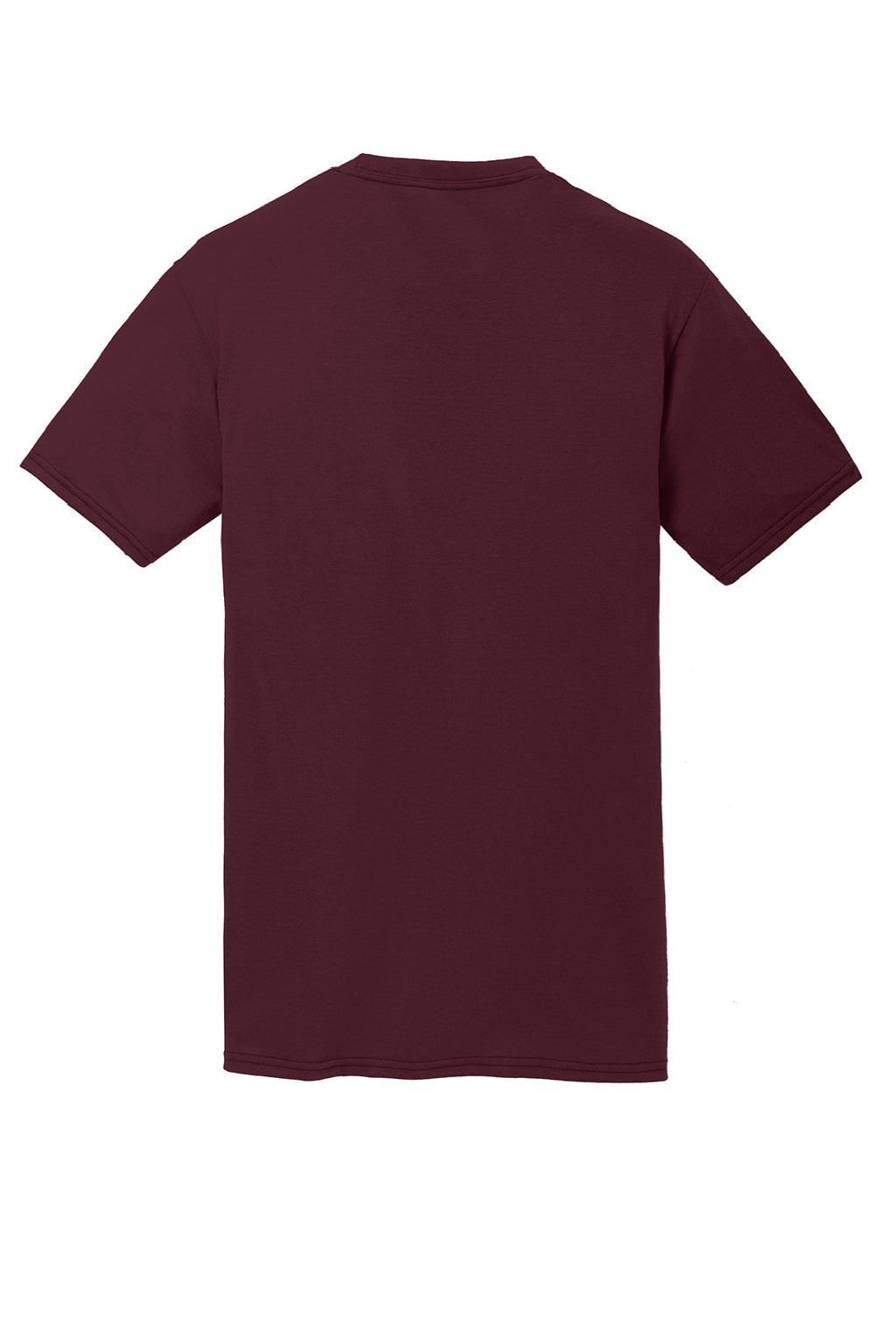 Port & Company PC381 Mens Dry Zone Performance Moisture Wicking Short Sleeve Crewneck T-Shirt Athletic Maroon Flat Back