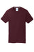 Port & Company PC381 Mens Dry Zone Performance Moisture Wicking Short Sleeve Crewneck T-Shirt Athletic Maroon Flat Front