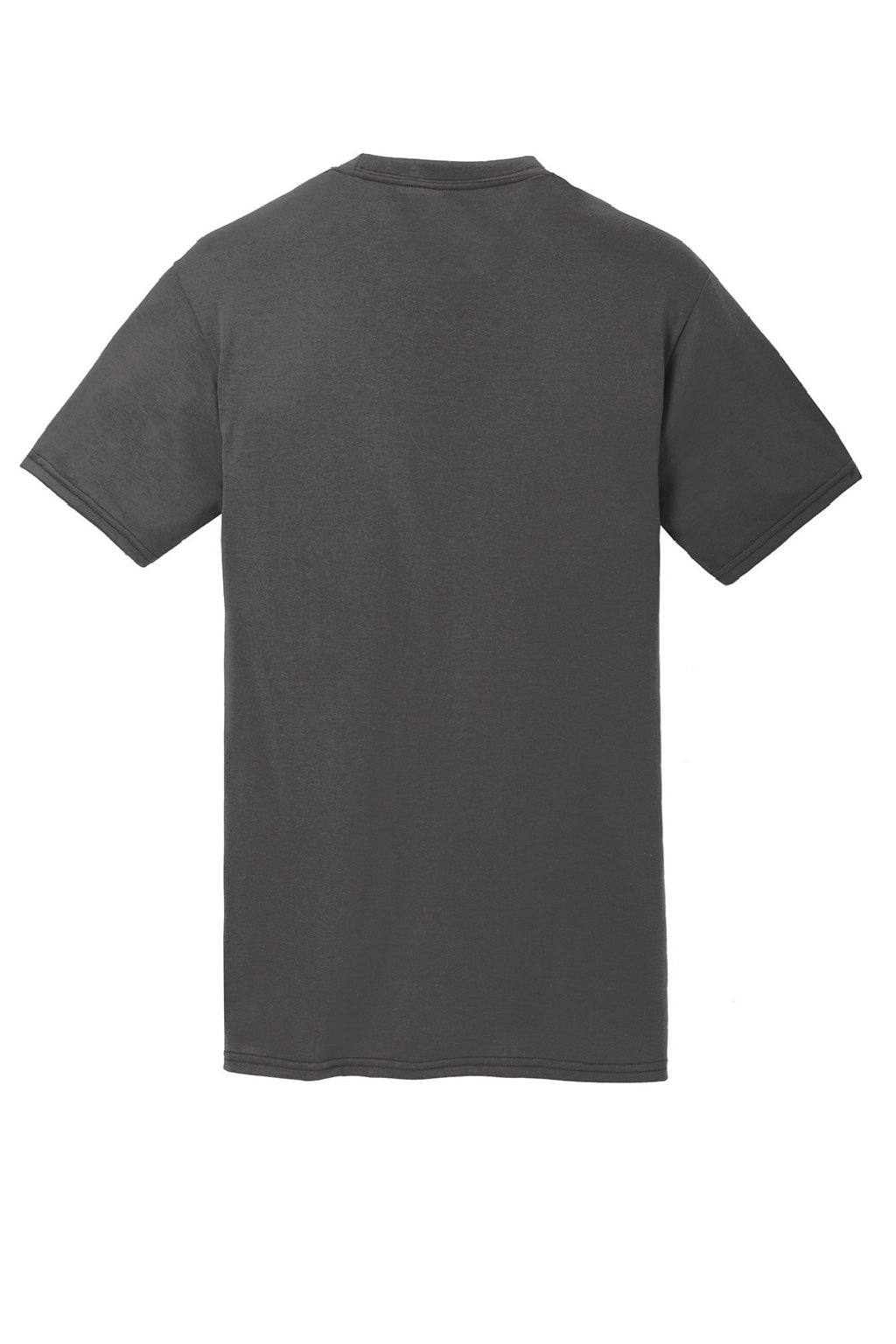 Port & Company PC381 Mens Dry Zone Performance Moisture Wicking Short Sleeve Crewneck T-Shirt Charcoal Grey Flat Back