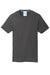 Port & Company PC381 Mens Dry Zone Performance Moisture Wicking Short Sleeve Crewneck T-Shirt Charcoal Grey Flat Front