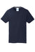 Port & Company PC381 Mens Dry Zone Performance Moisture Wicking Short Sleeve Crewneck T-Shirt Deep Navy Blue Flat Front