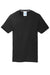 Port & Company PC381 Mens Dry Zone Performance Moisture Wicking Short Sleeve Crewneck T-Shirt Jet Black Flat Front