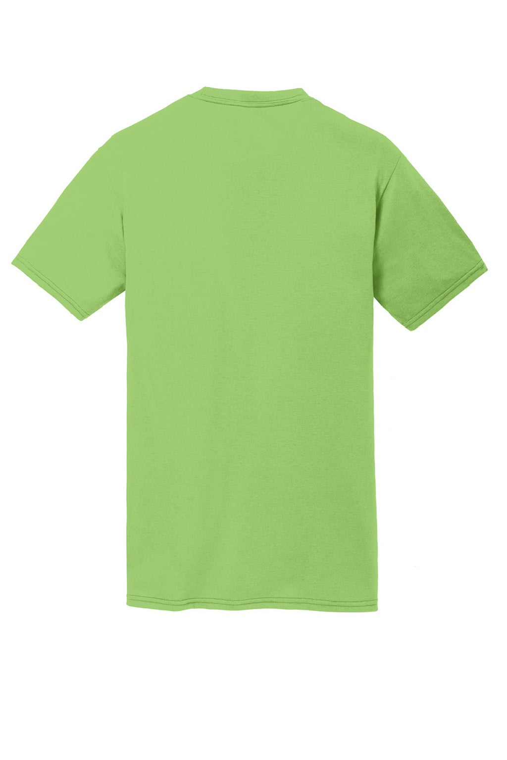 Port & Company PC381 Mens Dry Zone Performance Moisture Wicking Short Sleeve Crewneck T-Shirt Lime Green Flat Back
