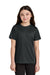 Port & Company PC390Y Youth Heather Performance Short Sleeve Crewneck T-Shirt Heather Black Model Front