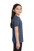 Port & Company PC390Y Youth Heather Performance Short Sleeve Crewneck T-Shirt Heather True Navy Blue Model Side