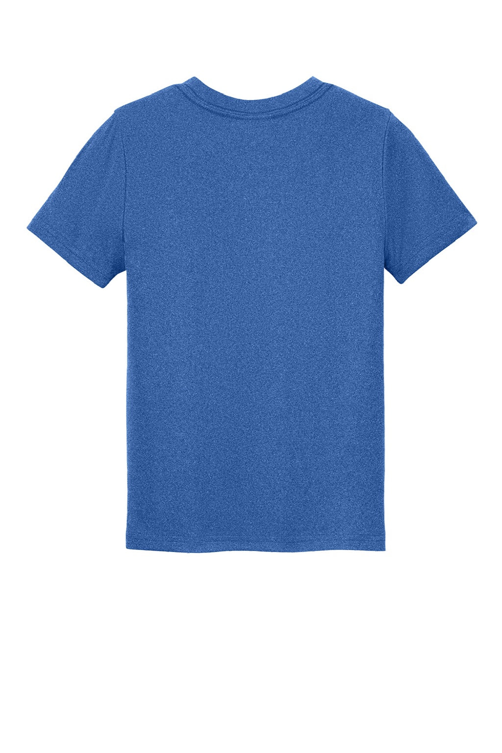 Port & Company PC390Y Youth Heather Performance Short Sleeve Crewneck T-Shirt Heather True Royal Blue Flat Back