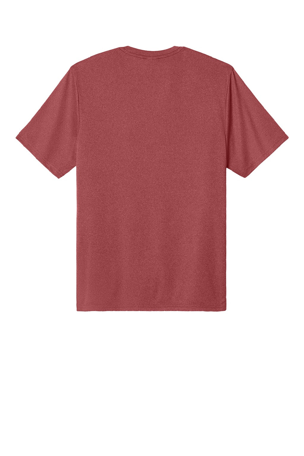 Port & Company PC390 Mens Heather Performance Short Sleeve Crewneck T-Shirt Heather Deep Red Flat Back