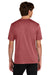 Port & Company PC390 Mens Heather Performance Short Sleeve Crewneck T-Shirt Heather Deep Red Model Back