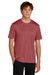 Port & Company PC390 Mens Heather Performance Short Sleeve Crewneck T-Shirt Heather Deep Red Model Front