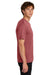 Port & Company PC390 Mens Heather Performance Short Sleeve Crewneck T-Shirt Heather Deep Red Model Side