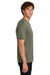 Port & Company PC390 Mens Heather Performance Short Sleeve Crewneck T-Shirt Heather Olive Drab Green Model Side