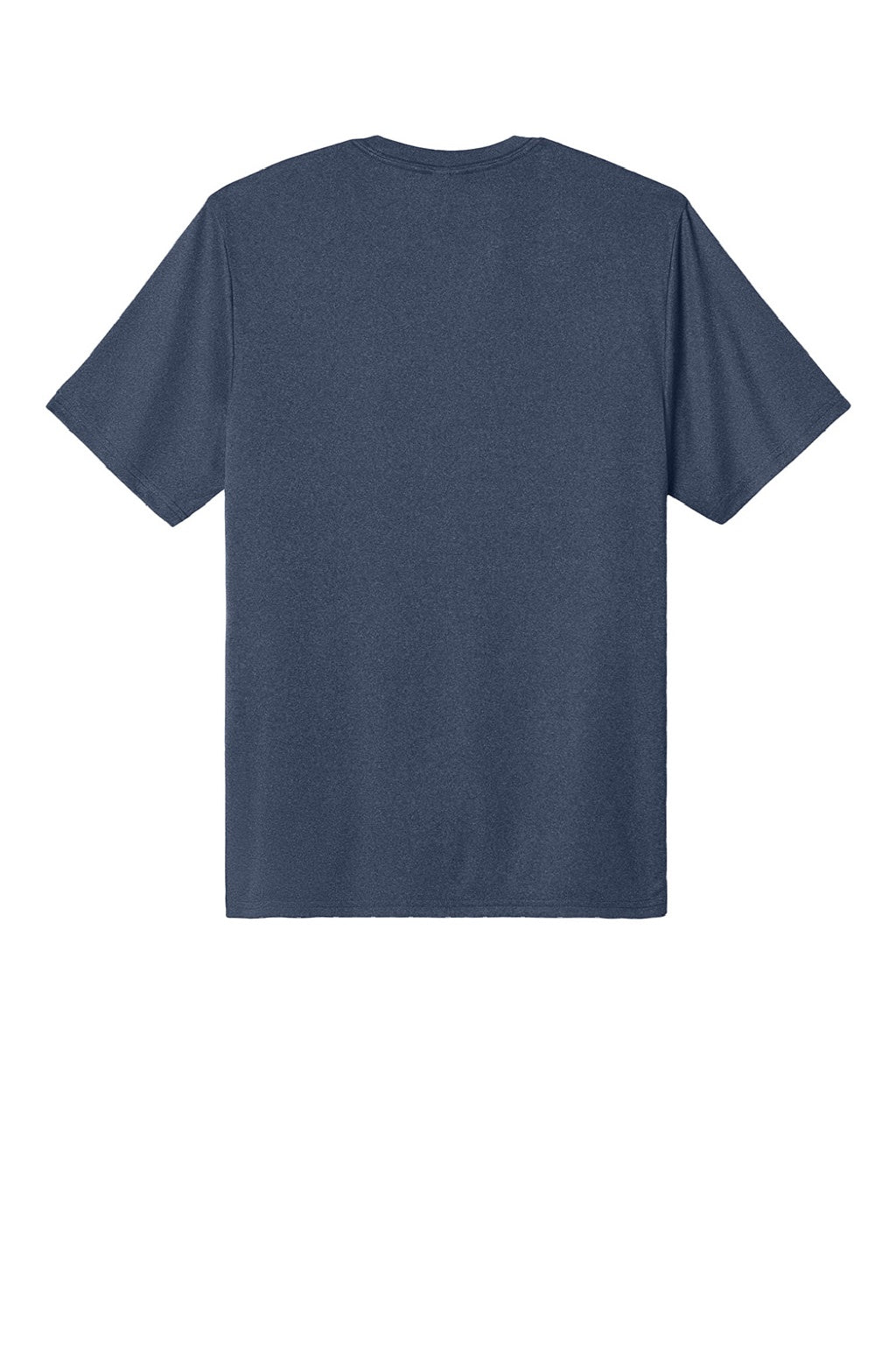 Port & Company PC390 Mens Heather Performance Short Sleeve Crewneck T-Shirt Heather True Navy Blue Flat Back
