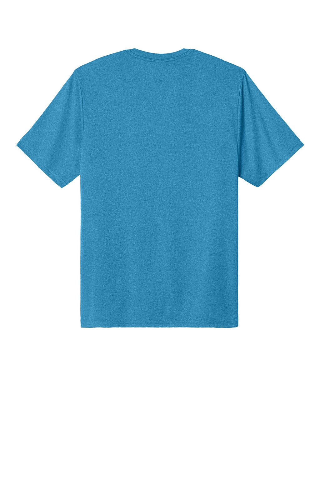 Port & Company PC390 Mens Heather Performance Short Sleeve Crewneck T-Shirt Heather Turquoise Blue Flat Back